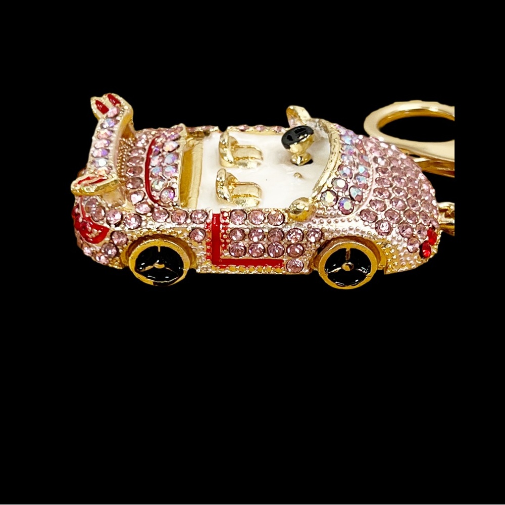 Luxury Bling Car Keychain | Rhinestone Crystal Key Ring - Picture 2 of 14